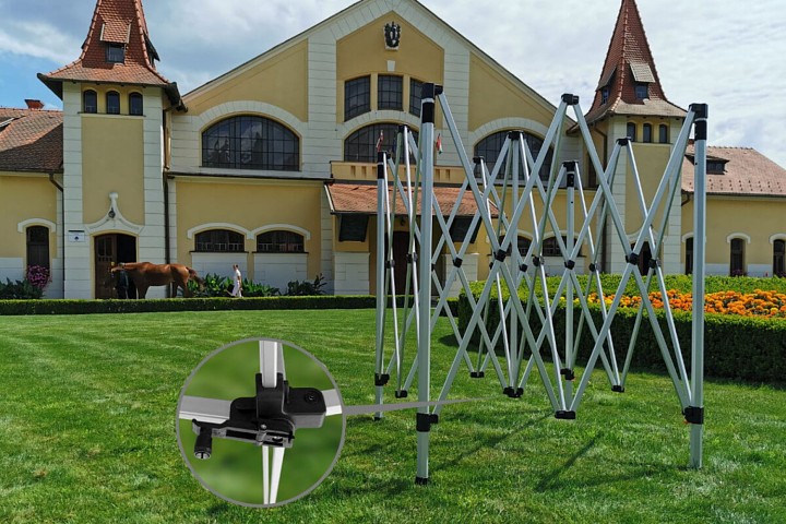 hopfällbart saxtält