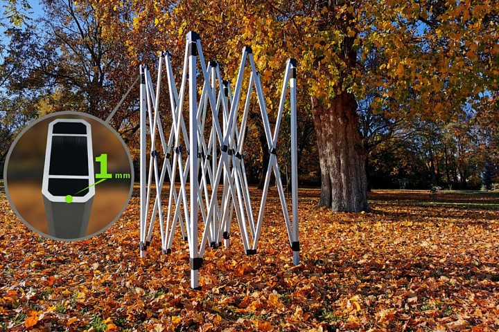 snabbfällbart saxtält 3x3m stål