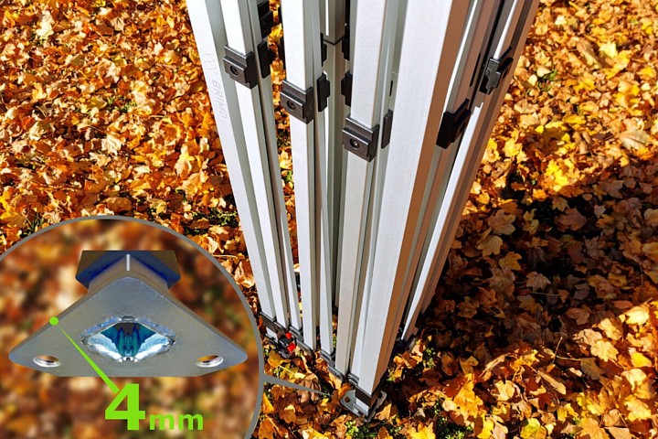 trädgård lusthus hopfällbar öppen 3x3m