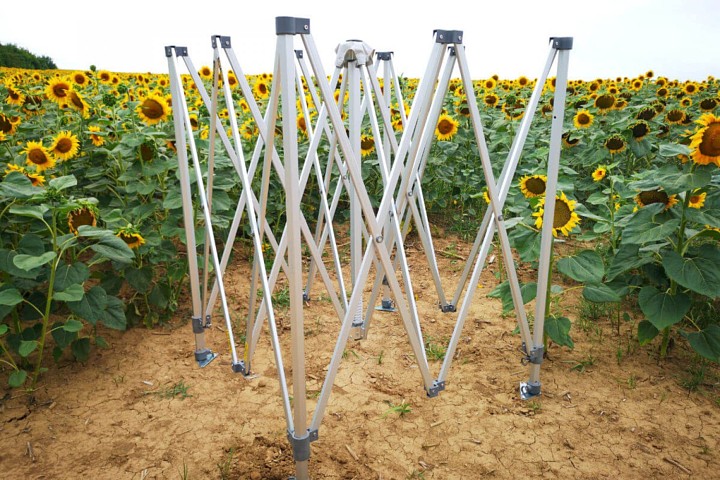 hopfällbart lusthus 3x3