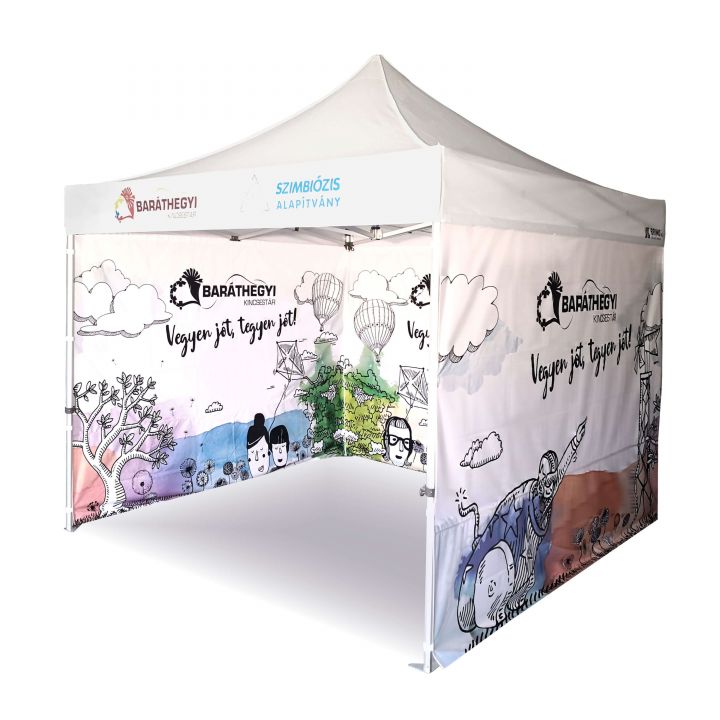 Vattentätt partytält med bärbar konstruktion