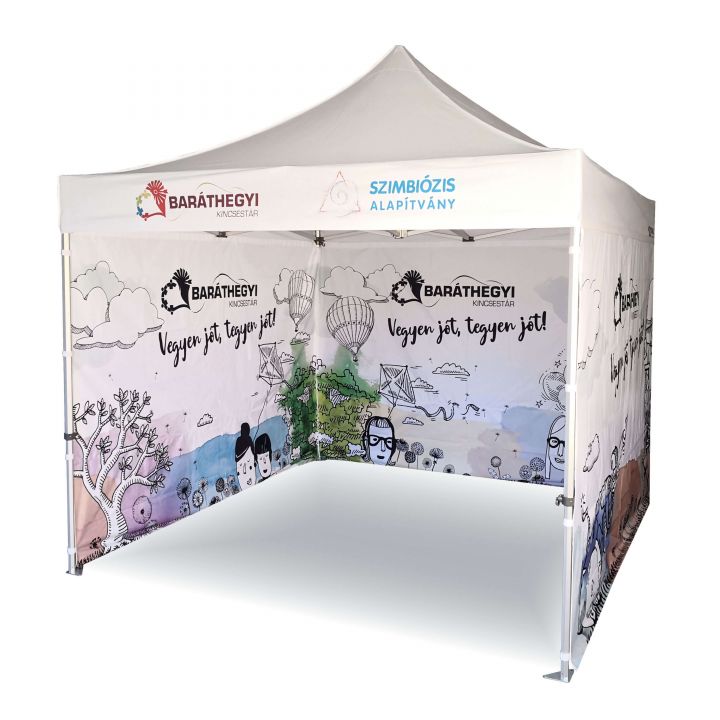 Vattentätt partytält med slitstarkt tak