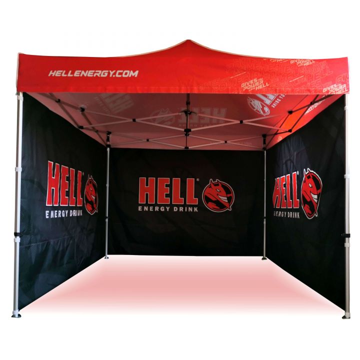 Vattentätt partytält med möjlighet att justera måtten