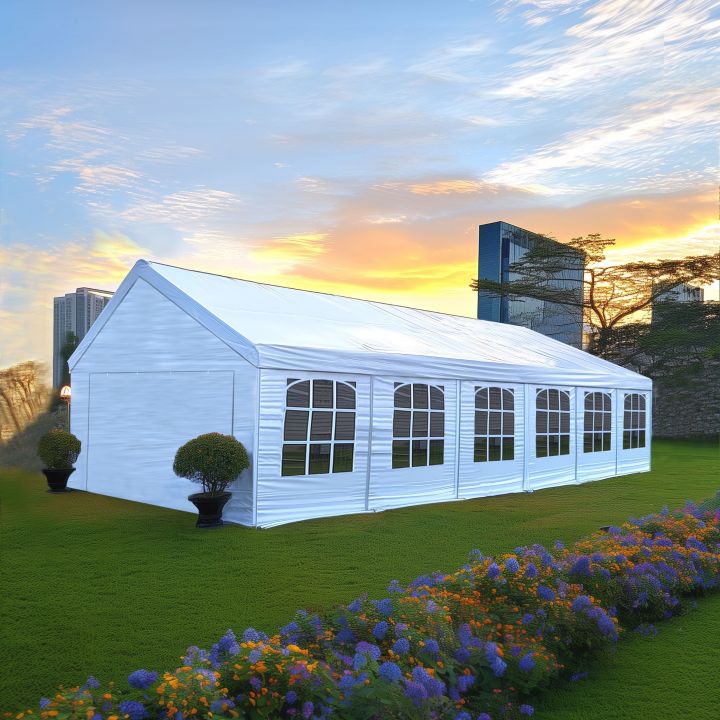 Vitt trädgårdspartytält